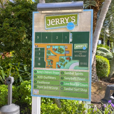Jerry's shopping center map, Sanibel Island
