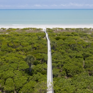 Bowmans beach Sanibel Island walk way