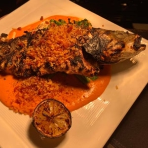 whole fish at Sweet Melissa's on Sanibel Island