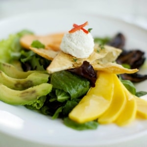 salad at the Thistle Lodge on Sanibel Island