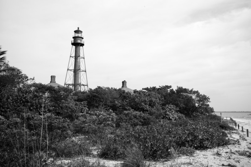 Old picture of the Sanibel Island Lighthouse