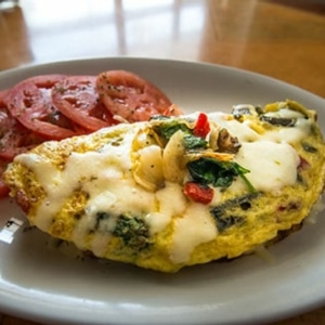 Omelet at the Lighthouse Cafe on Sanibel Island