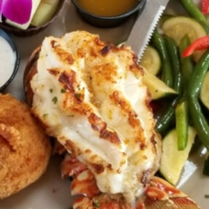 Lobster tail at Gramma Dots on Sanibel