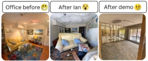 Hurricane Ian before and after