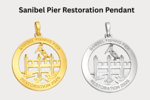 Piece of jewelry by Congress Jewelers with proceeds benefitting the Sanibel Pier fund